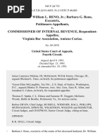 Estate of William L. Reno, Jr. Barbara G. Reno v. Commissioner of Internal Revenue, Virginia Bar Association, Amicus Curiae, 945 F.2d 733, 4th Cir. (1991)