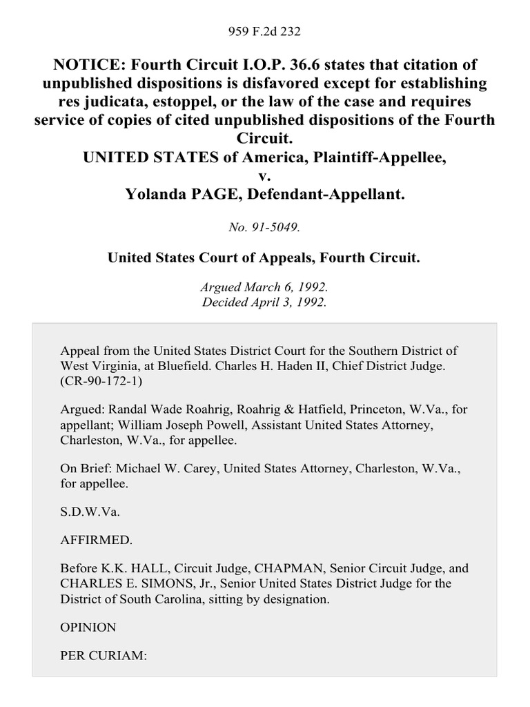 Yolanda Page HUD Fraud Appeal Ruling | PDF | Hearsay | Public Law