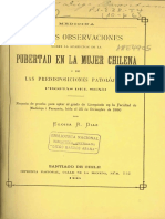 Eliosa diaz aparición de la pubertad en la mujer chilena, 1887