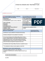 Sexual Assault Standing Orders and Treatment Plan