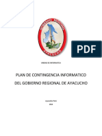 Plan de Contingencia Informatico Del Gobierno Regional de Ayacucho