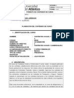Carta Descriptiva Contratos Civiles y Comerciales II. U. Del Atlco. 2015-2