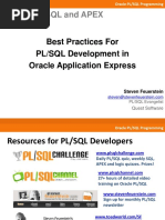 PLSQL in APEX Best Practices