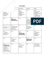 1st Six Weeks Calendar