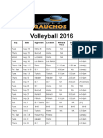 Volleyballschedule 2016