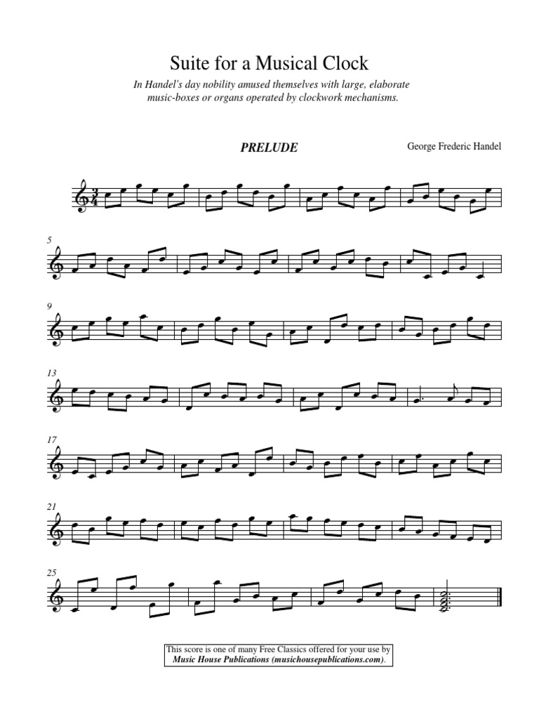 Suite For A Musical Clock | PDF