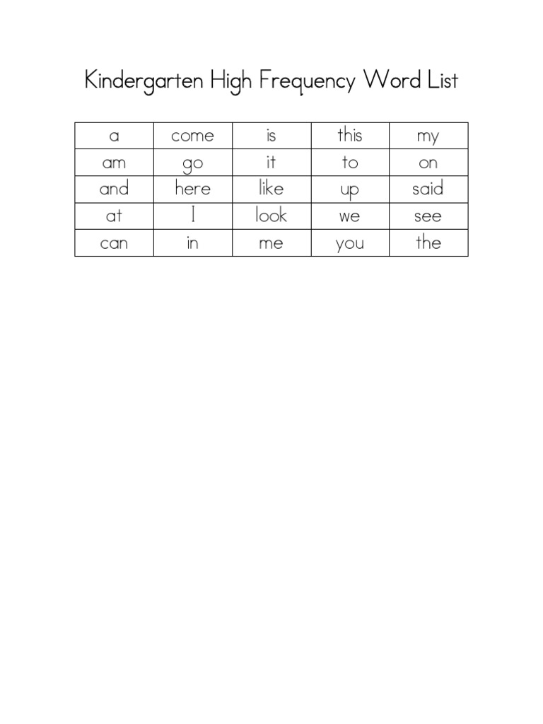K Word List | PDF | Language Arts & Discipline | Poetry
