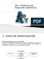 Tipos y Niveles de Investigación Científica