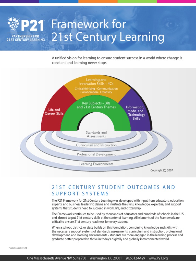 P21 Framework 0116 | PDF | Literacy | Learning