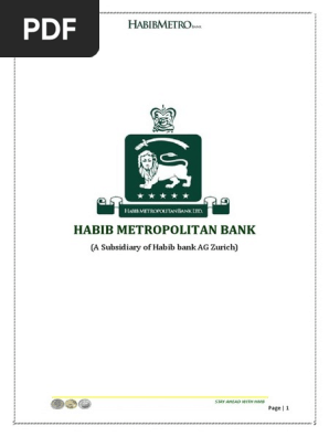 Habib Metropolitan Bank Ltd Transaction Account Banks