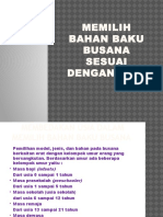 Memilih Bahan Baku Busana Sesuai Dengan Usia