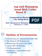 Measuring and Managing Operational Risk Under Basel II: Constantinos Stephanou The World Bank