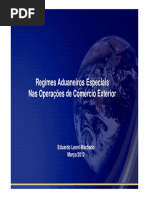Regimes Aduaneiros Especiais Nas Operacoes de Comercio Exterior