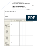 Appendix 4 System Design Report Evaluation Form