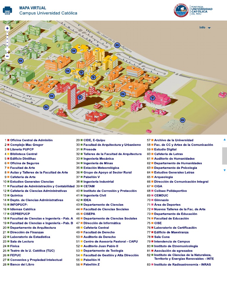 Mapa Virtual - Campus Universidad Católica | PDF