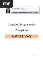Conteudo Programatico Disciplinas Optativas