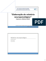 Relatório neuropsicológico da Sra. Maria