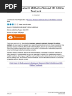 Download Business Research Methods Zikmund 9th Edition Testbank by Arsalan Nadeem SN321685155 doc pdf