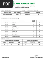 Semester Grade Report