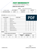 Semester Grade Report for Rohit Ranjan Kumar