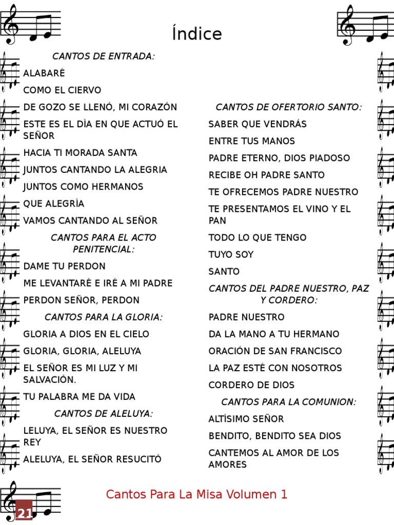 Cantos Para La Misa 1 Misa (liturgia) orador del Señor
