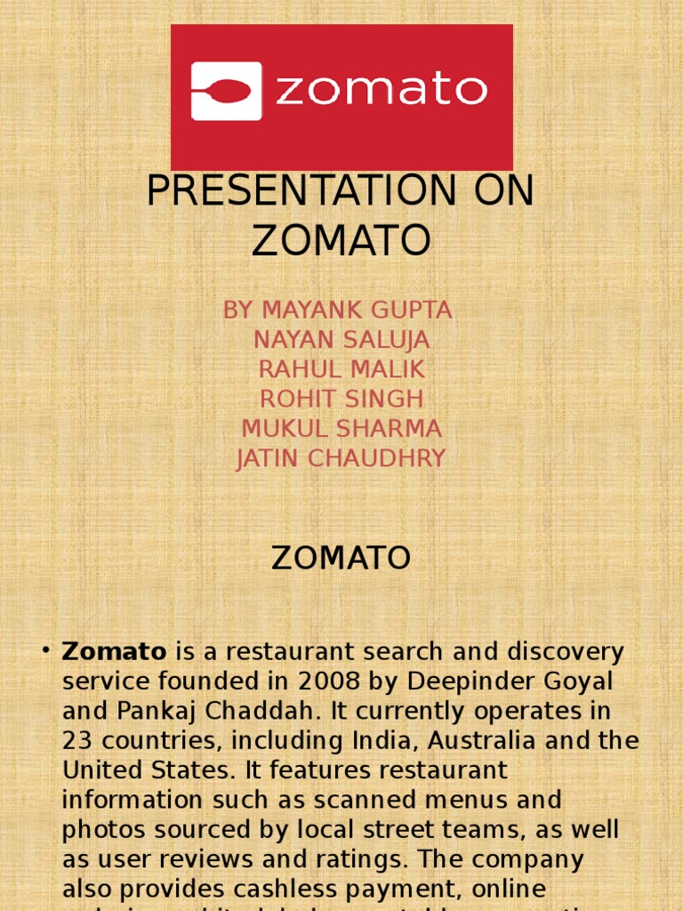 presentation-on-zomato-pdf-business-service-industries