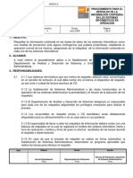 Procedimiento Respaldo de La Informacion Contenida en Los Sistemas Informaticos en Operacion