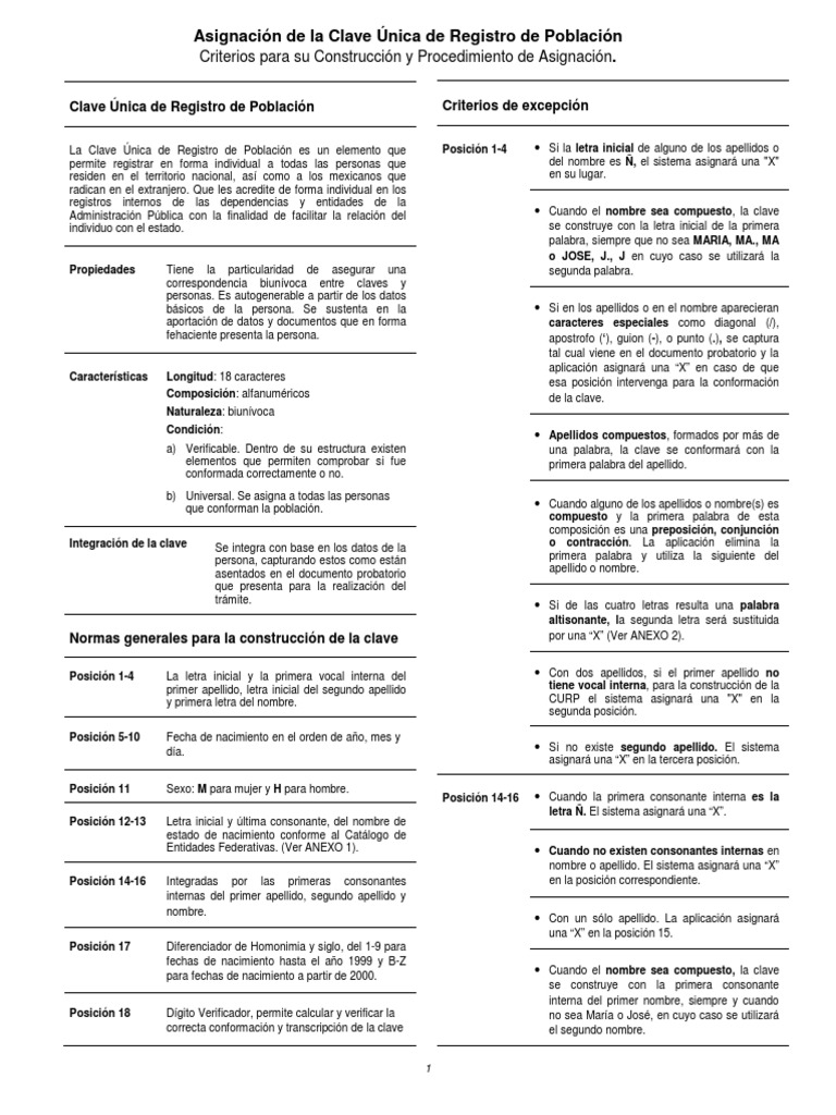 Manual 13 CLAVE UNICA DE REGISTRO DE POBLACION PDF