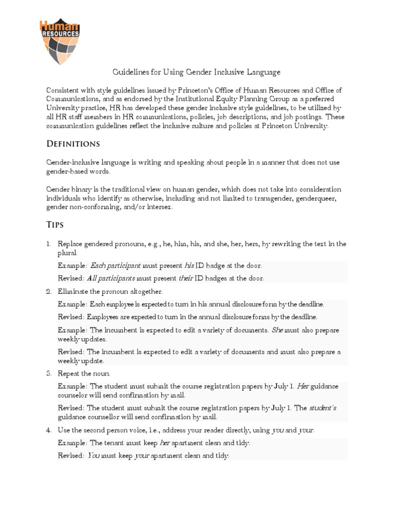 Inclusive Language | PDF
