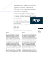 La Equidad Como Asignatura Pendiente de La Previsión Social Contributiva. Reflexiones Desde Argentina, Paraguay y República Dominicana