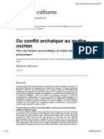 Droit & Cultures 71, Mathieu, Du Conflit Archaique Au Mythe Osirien