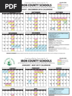 2016-2017 Iron County School District Calendar Super High Quality | PDF |  Schools | Behavior Modification