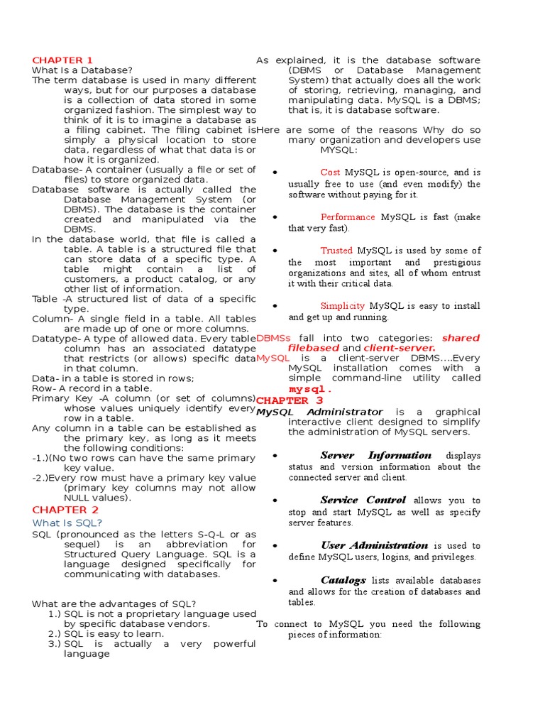 What Is A Database | PDF | Sql | Databases