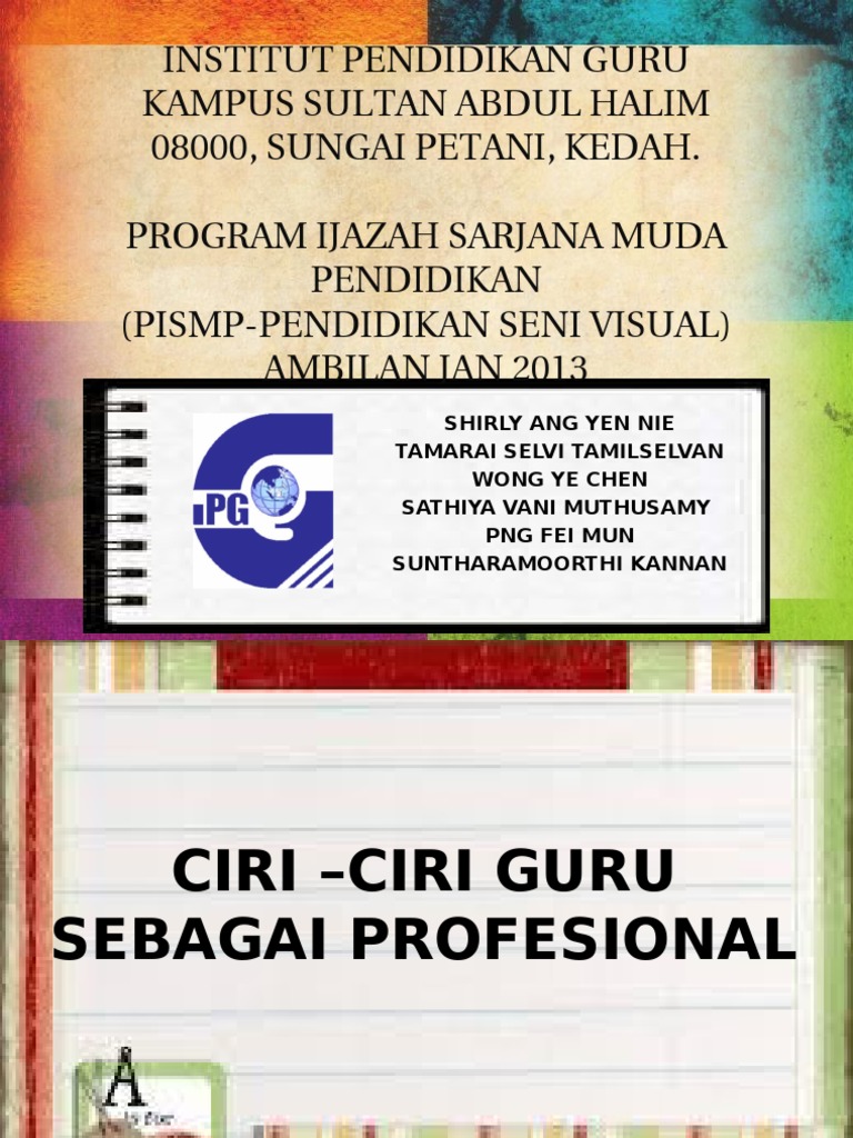 Ciri Ciri Guru Sebagai Profesion