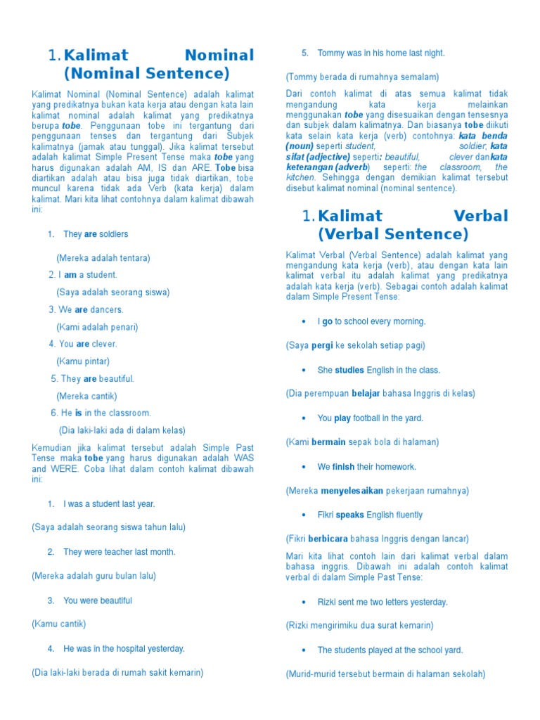 Contoh Past Future Tense Verbal Dan Nominal - Simak Gambar  Contoh Past Future Tense Verbal Dan Nominal - Simak Gambar