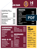 2016-2017 Maryknoll Snack Bar Ala Carte