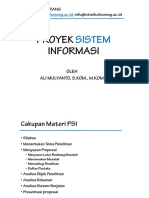 Pengantar Proyek Sistem Informasi