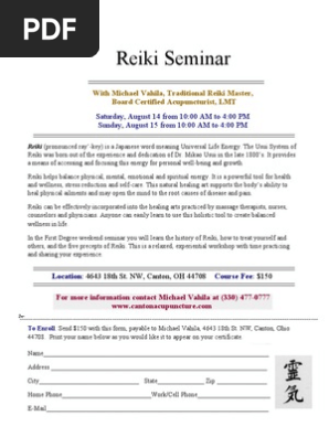 Reiki I Flyer