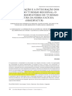 A Comunicação e A Integração Dos Atores Do Turismo Regional - o Caso Do Observatur (Serra Gaúcha) PDF
