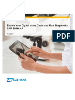 Enable Your Digital Value Chain and Run Simple With Sap S/4Hana