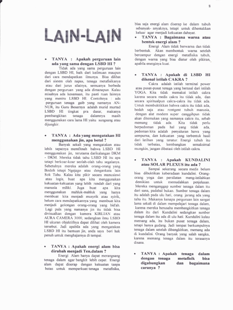 Perguruan Tenaga Dalam Paling Hebat Di Indonesia