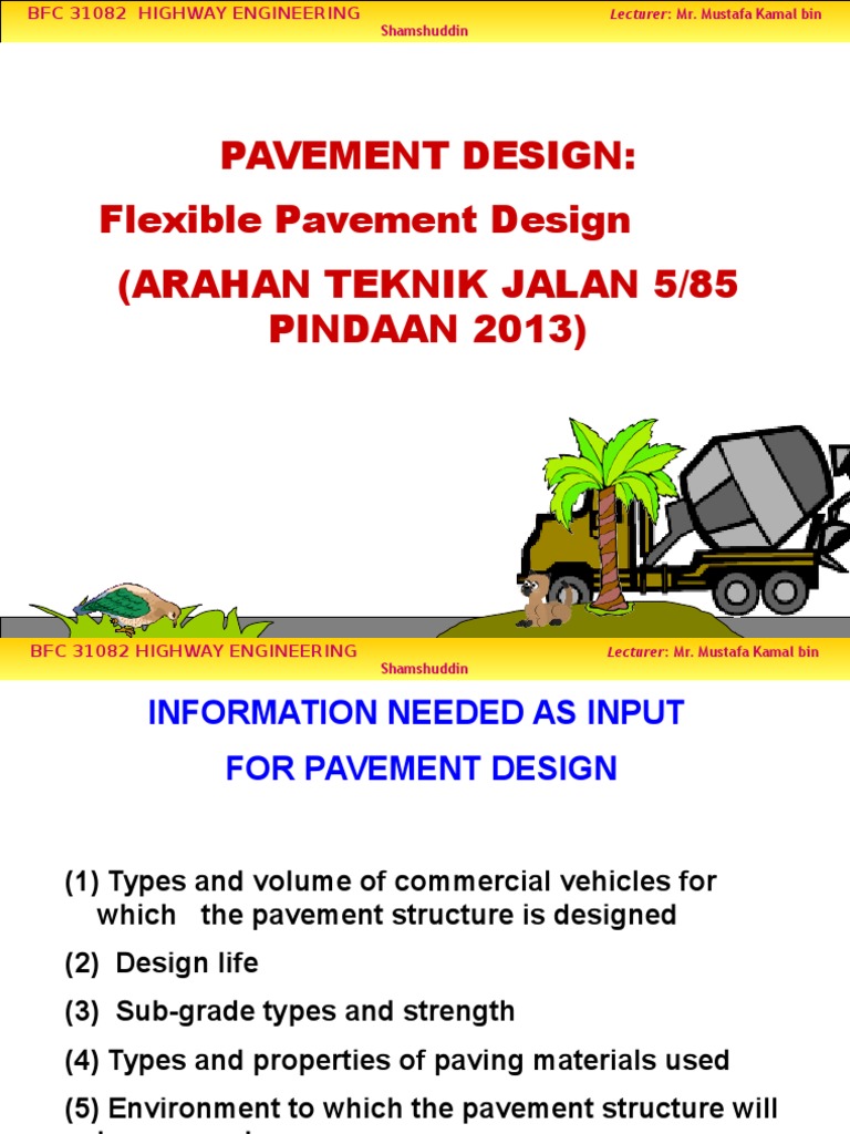 Chapter 3 - Pavement Design (Flexible - JKR2013) | PDF | Road Surface ...