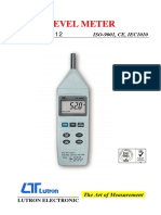 Brochure Sound Meter SL4012 Data Sheet