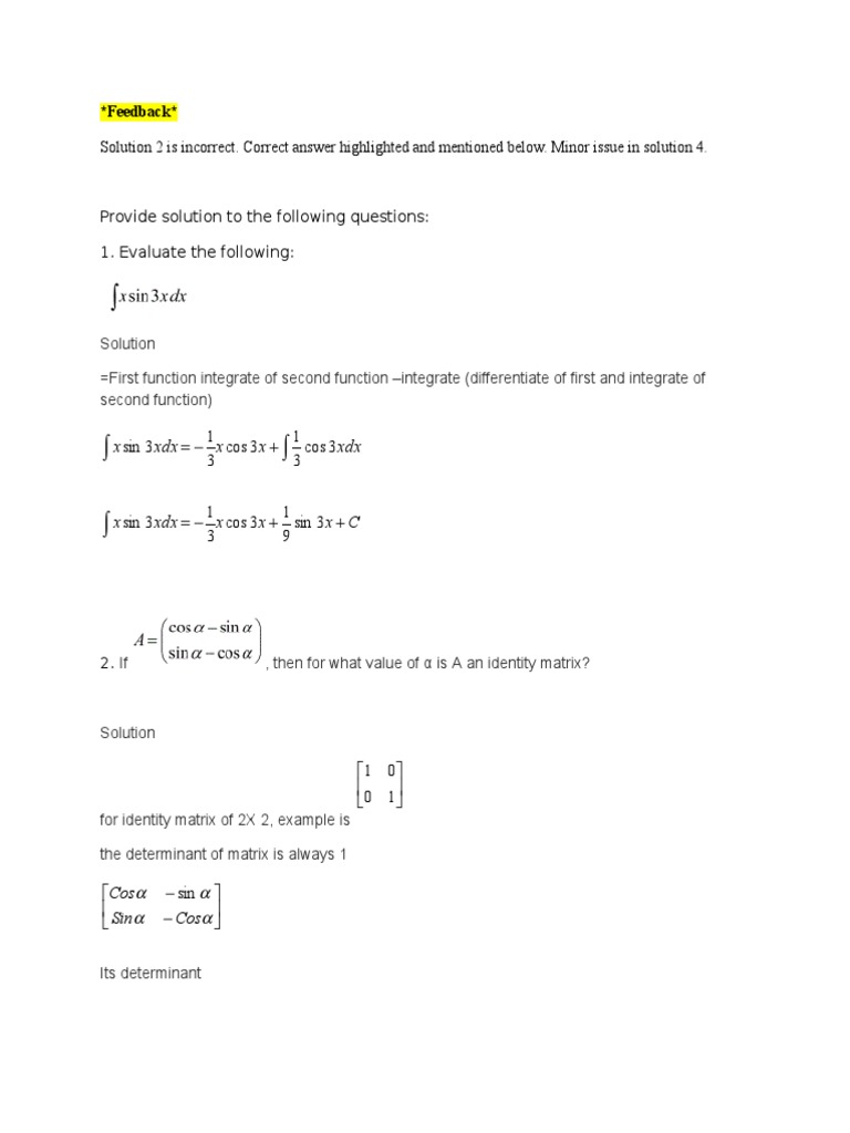 Correcting Incorrect Solutions | PDF