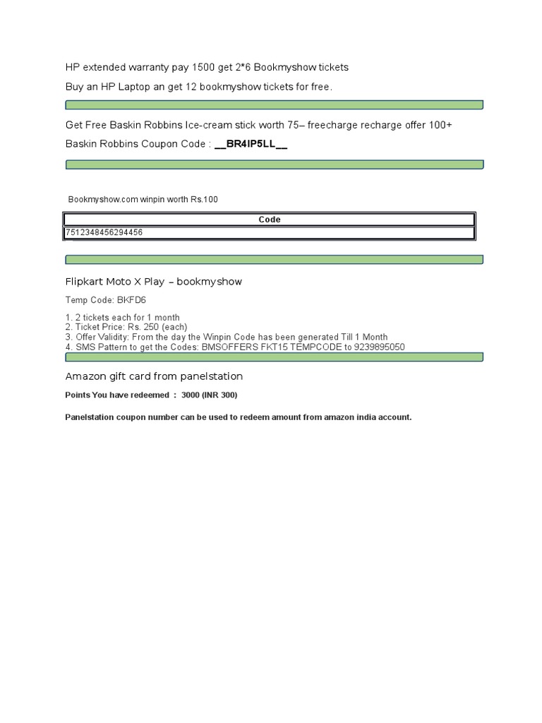 HP Extended Warranty Pay 1500 Get 2 6 Bookmyshow Tickets Buy An HP