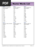 First Grade Master Spelling Lists | PDF | Nature | Sports