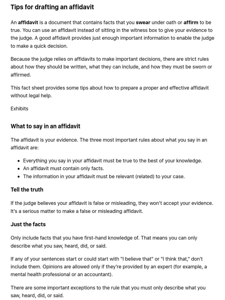 Read ver Tips for drafting an affidavit Family Law in BC.pdf
