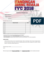 Borang Penyertaan BOLA JARING REMAJA 1MYC 2016