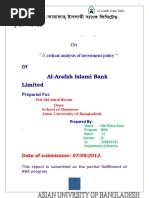 Investment Policy of AIBL