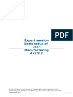 Basic Setup of Lean Manufacturing AX2012